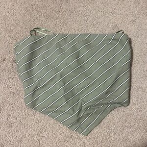 Zara Green Striped Crop Top